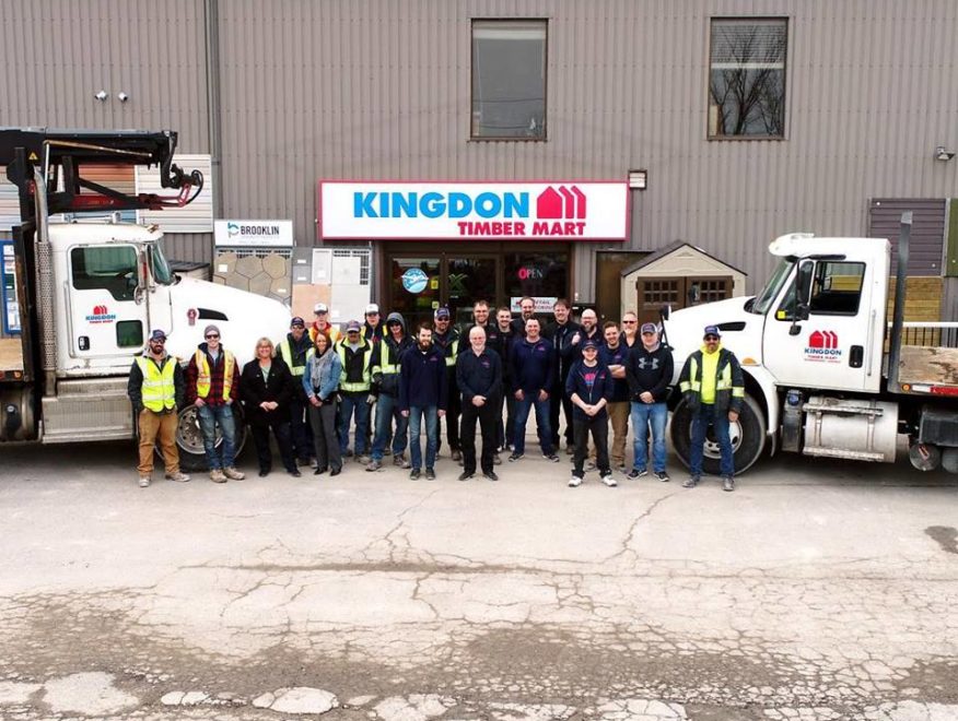Employees standing outside of Kingdon Timber Mart in Peterborough, Ontario